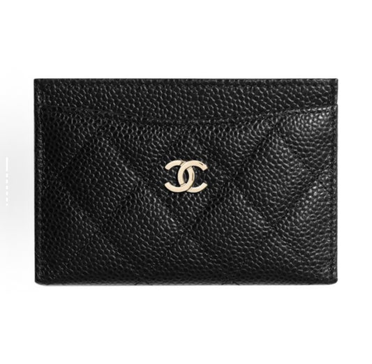 Double C black card case