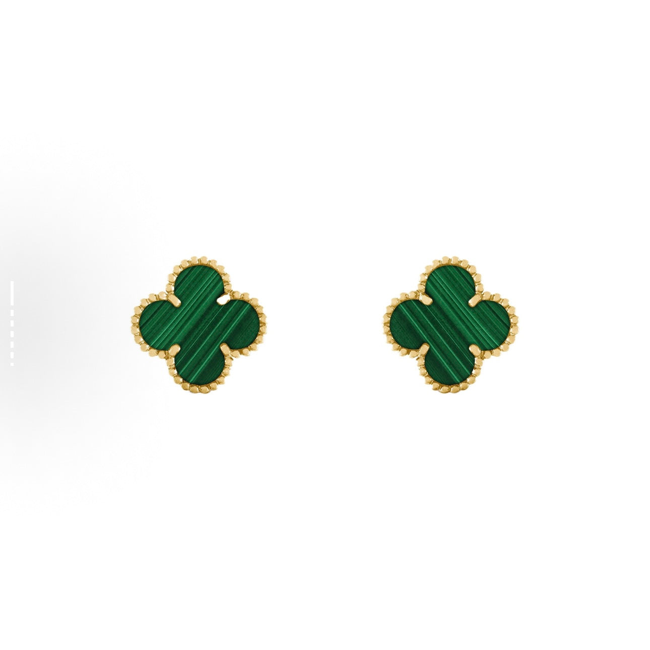 Four-leaf clover stud earrings
