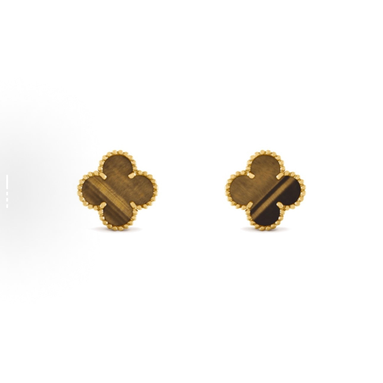Four-leaf clover stud earrings
