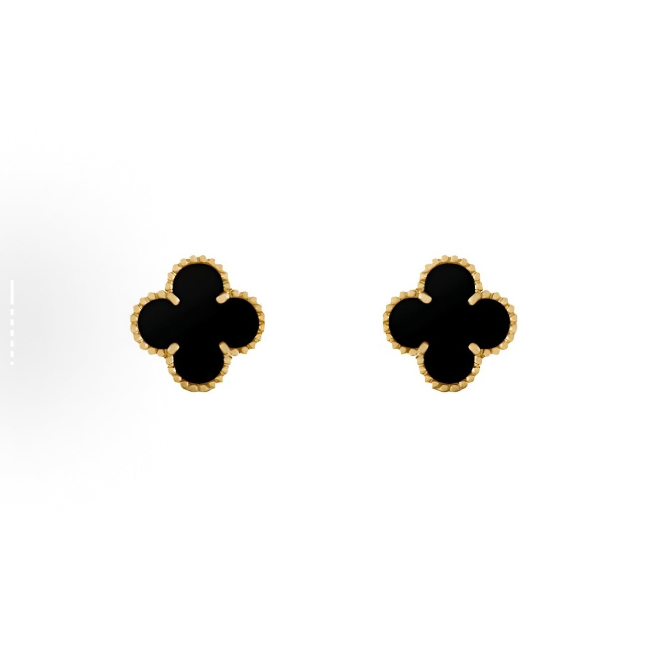 Four-leaf clover stud earrings