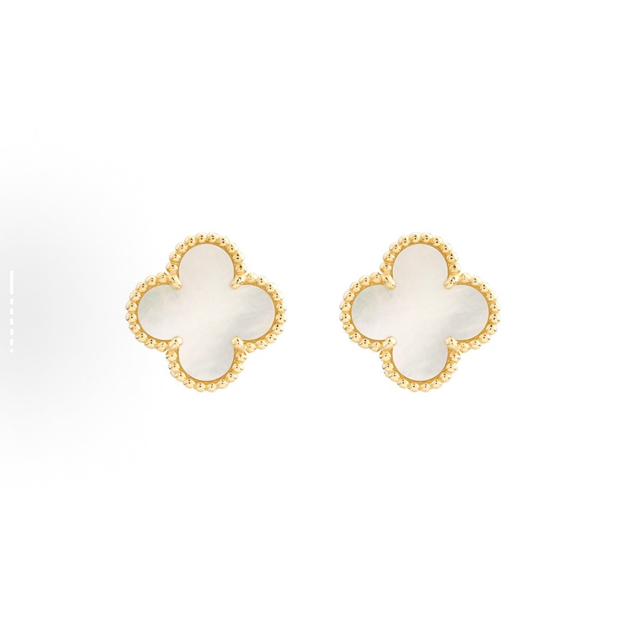 Four-leaf clover stud earrings