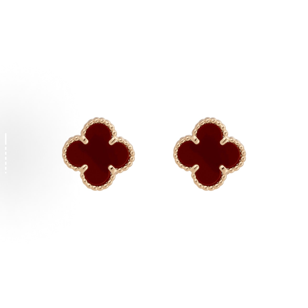 Four-leaf clover stud earrings