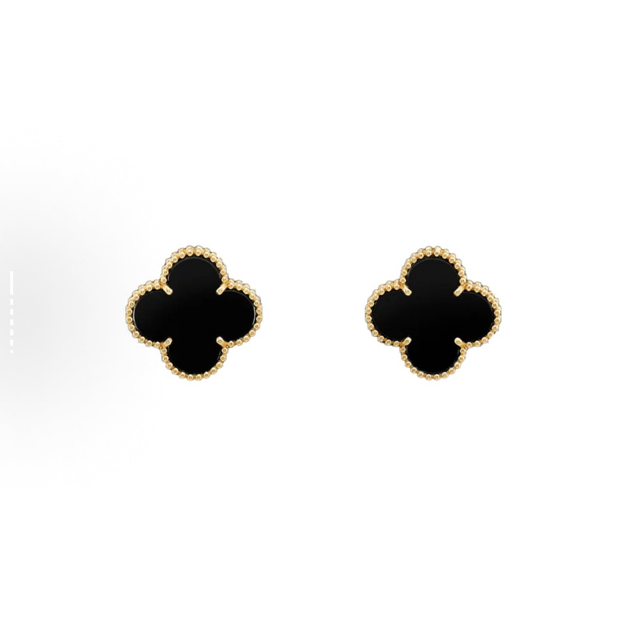 Four-leaf clover stud earrings