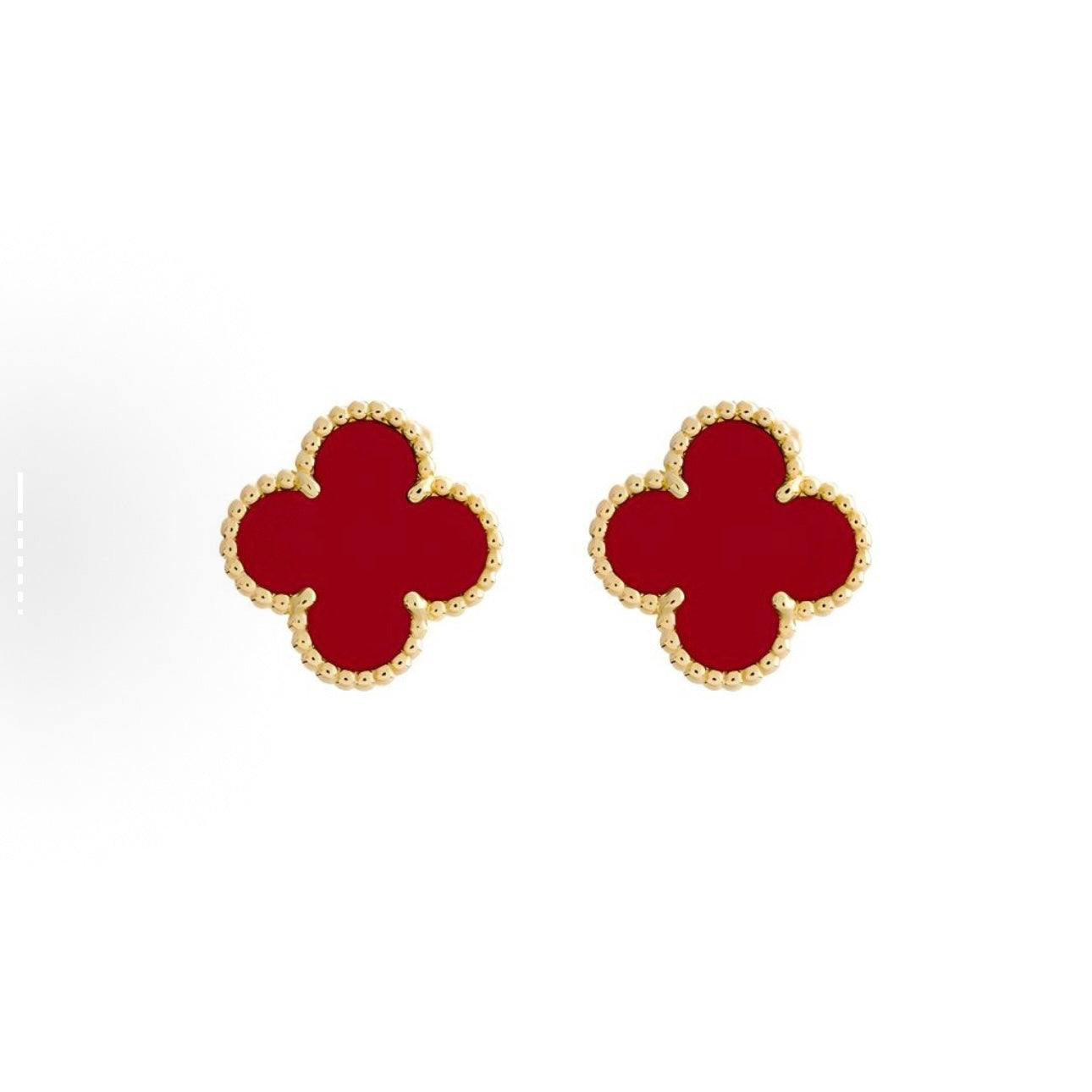 Four-leaf clover stud earrings