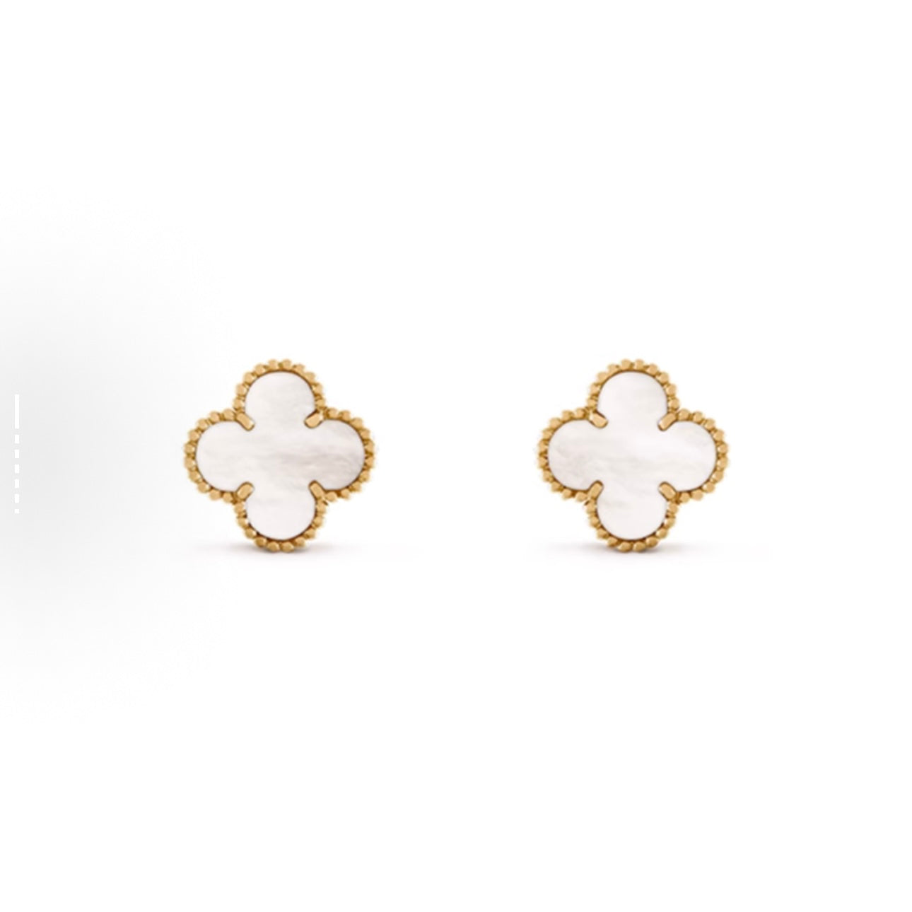 Four-leaf clover stud earrings