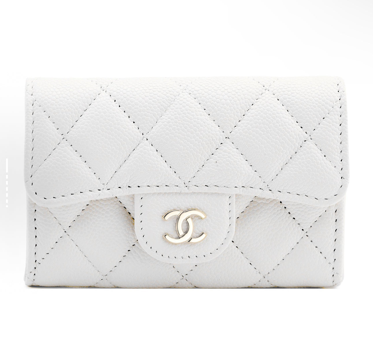 Double C Card Bag -Black leather