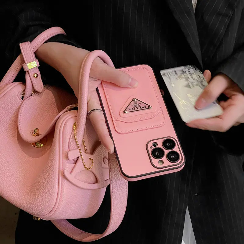 PLA Apple Card wrapped leather phone case