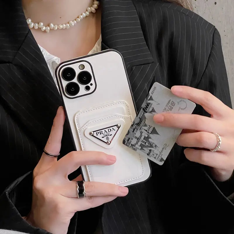 PLA Apple Card wrapped leather phone case