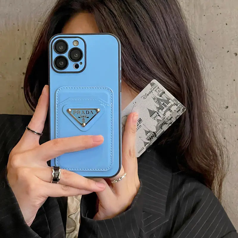 PLA Apple Card wrapped leather phone case