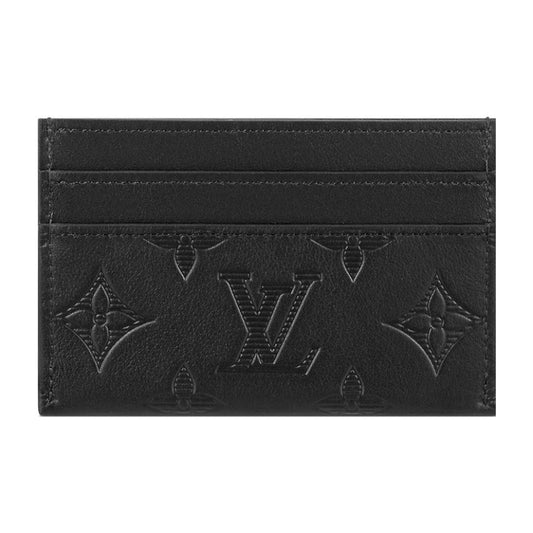 LV Card Bag -Black leather