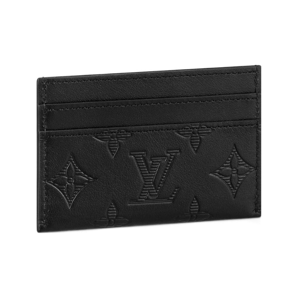 LV Card Bag -Black leather