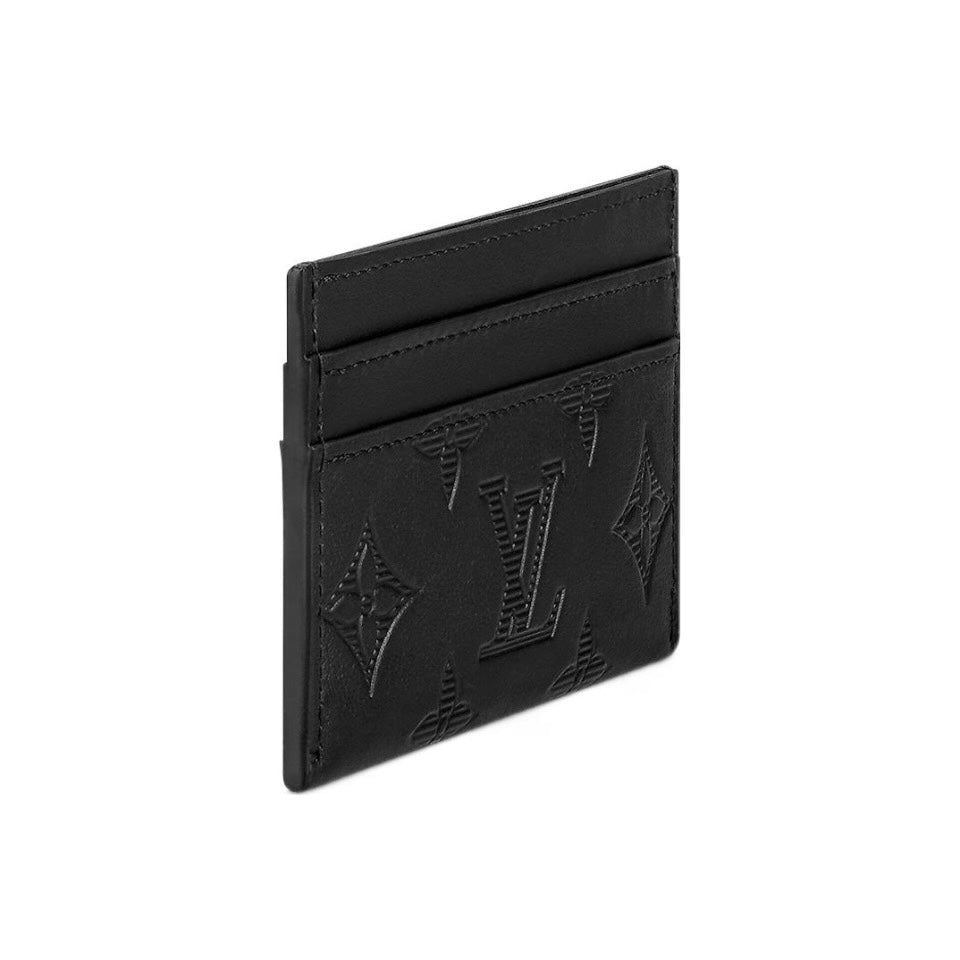 LV Card Bag -Black leather