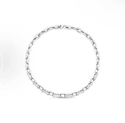 1V Cuban necklace silver