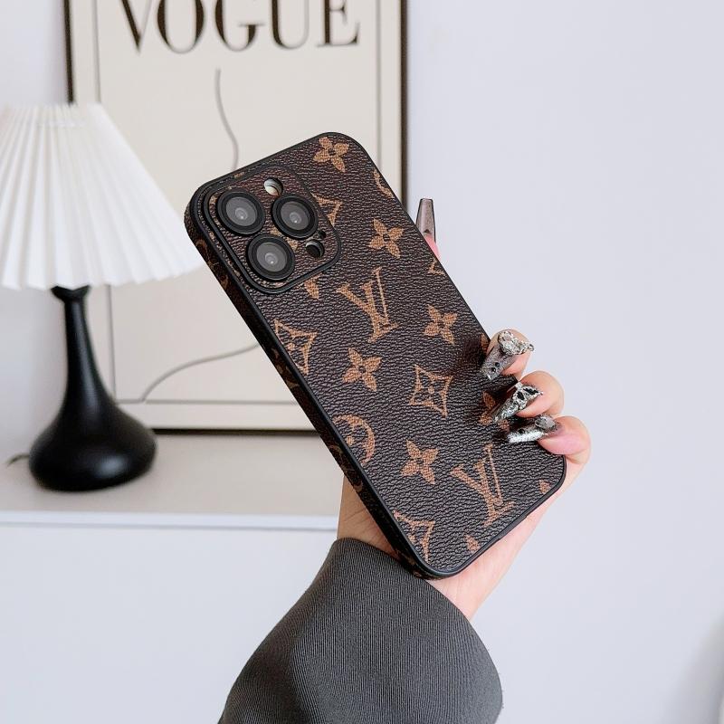 Fallsichere Telefonhülle aus Leder mit Muster