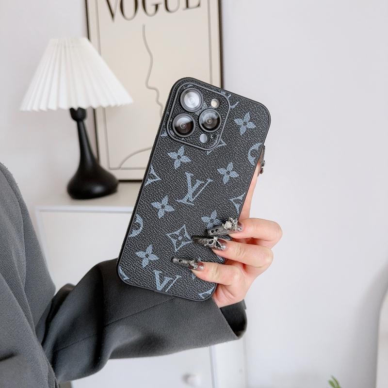 Fallsichere Telefonhülle aus Leder mit Muster